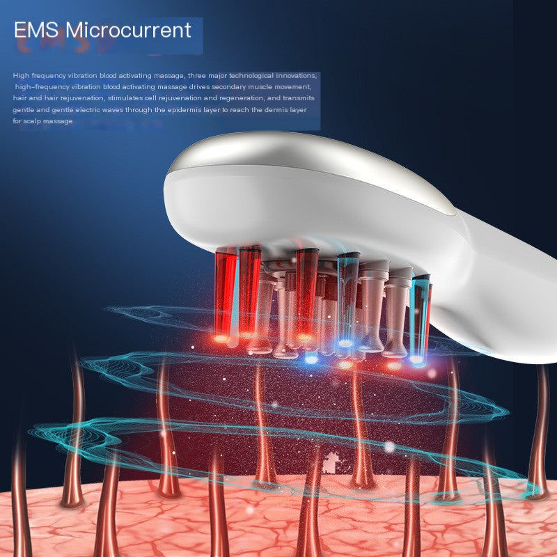 Electric Scalp Massager Comb with RF Hair Therapy